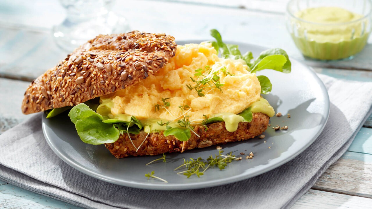 Veggie-Burger mit Ei