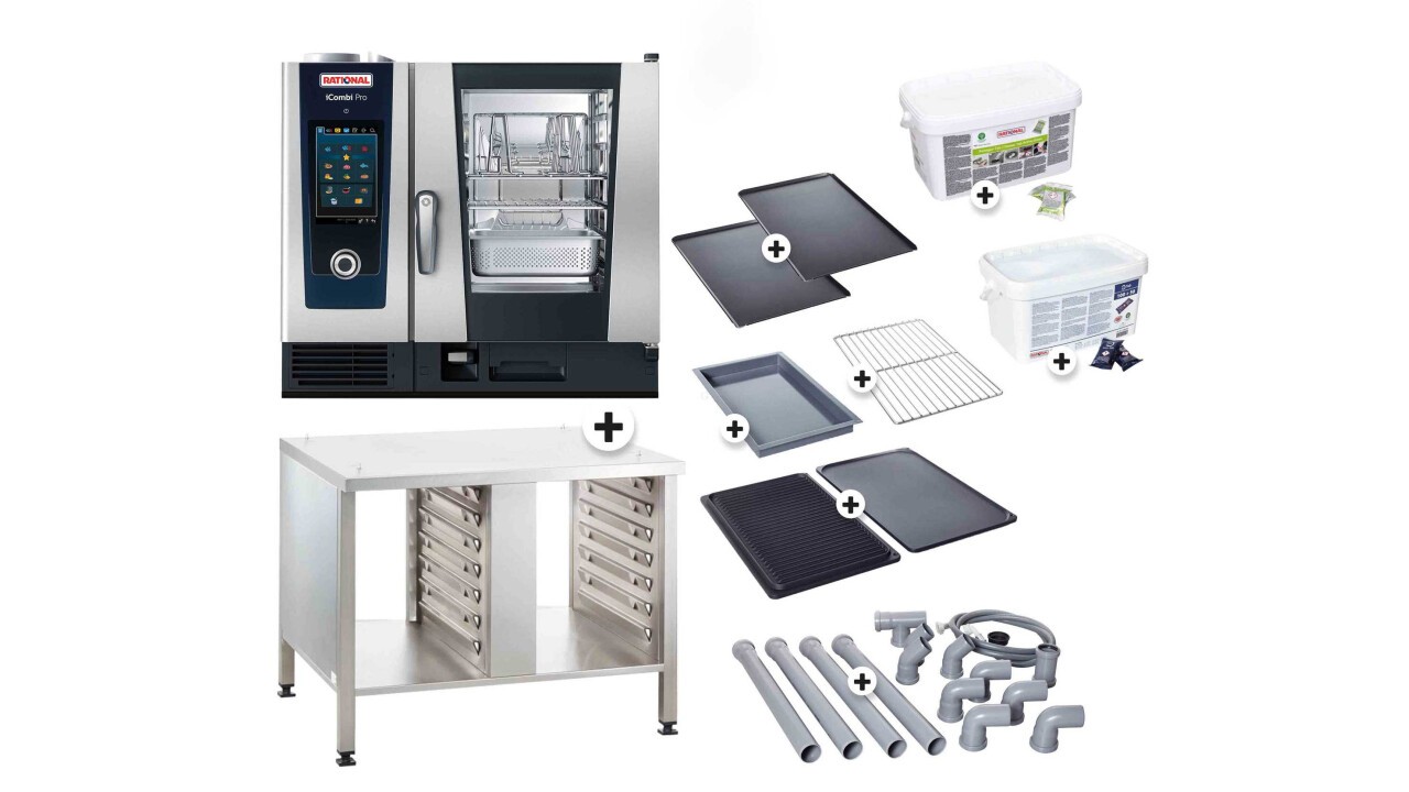 Rational iCombi Pro 6x 1/1 mit Untergestell und Zubehör 