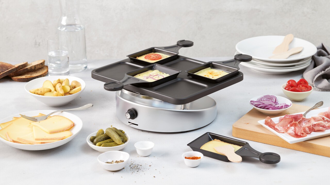 Tischkocher Powerfire® mit Raclette Platte 